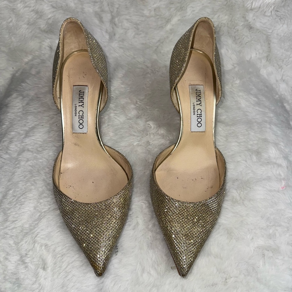 Jimmy Choo Addison 85mm gold goddess heels - Picture 5 of 11